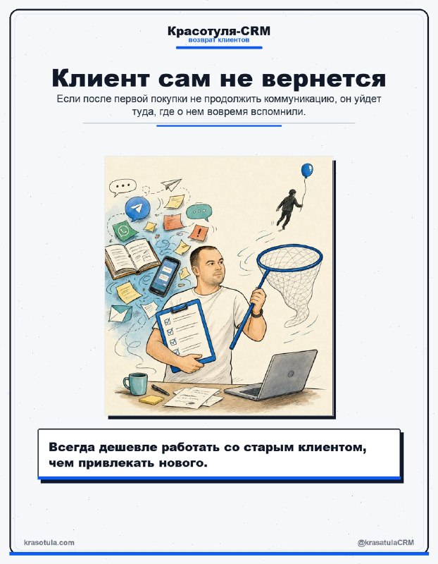 Карточка о системной работе с клиентской базой
