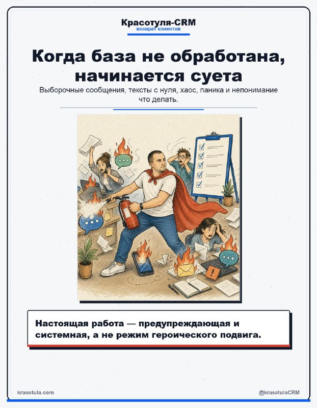 Карточка о хаосе в работе с базой